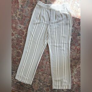 Frame Denim Men's Black and Cream Striped Pants